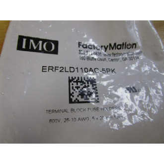 IMO ERF2D110AC Terminal Block Fuse Holder ERF2 ERF2D110AC-5PK (Pack of 5)