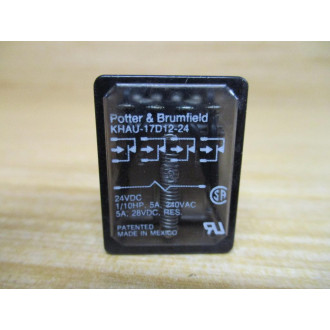 Potter & Brumfield KHAU-17D12-24V DC Relay KHAU-17D12-24VDC 5A 240VAC (Pack of 2) - Used