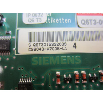 Siemens C98043-A7006-L1 Circuit Board C98043A7006L1 - Used