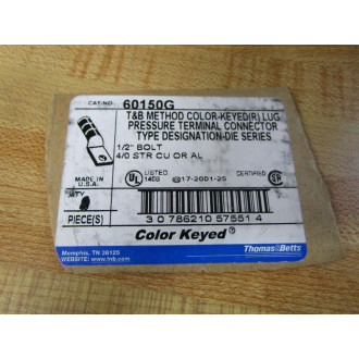 Thomas And Betts 60150G T&B One-Hole Lug - New No Box