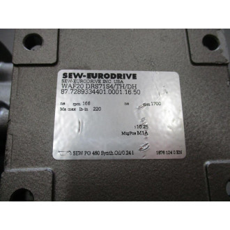 SEW-Eurodrive WAF20DRS71S4THDH Gearmotor WAF20DRS71S4THDH - Used