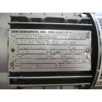 SEW-Eurodrive WAF20DT71D4TH-KS Gear Motor WAF20DT71D4THKS - Used