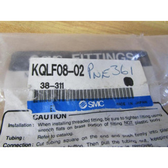 SMC KQLF08-02 Female Elbow Fitting KQLF0802 (Pack of 5)