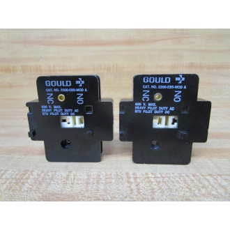 Gould 2200-EB5-M0D A Auxiliary Contact 2200EB5M0DA (Pack of 2) - New No Box