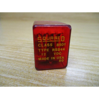 Square D 8501-RSD14 Relay Red 8501-RSD14-12V DC (Pack of 3) - Used