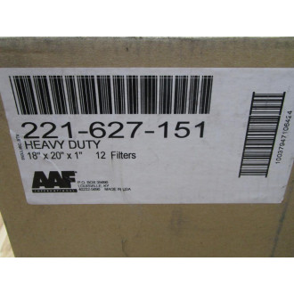 American Air Filter 221-627-151 AAF  Filter 18x20x1 (Pack of 12)
