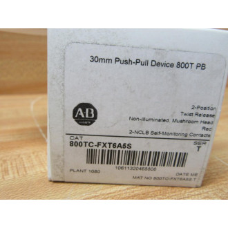 Allen Bradley 800TC-FXT6A5S Red Button W(2) 800TC-XD4S