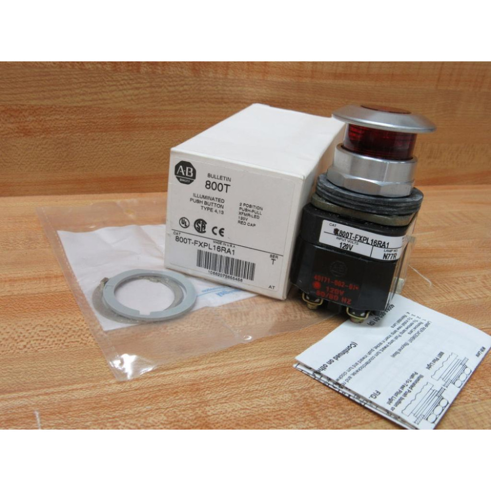 Allen Bradley 800T-FXPL16RA1 Red Button W800T-XA1, 40171-002-01