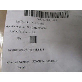 Macron DBK-8676C01 Drive Belt Kit DBK8676C01 - New No Box