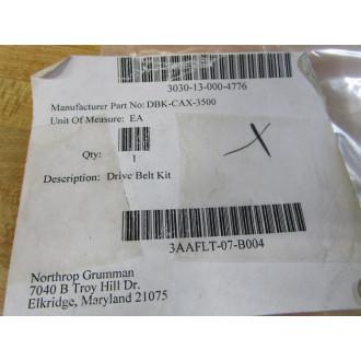 Macron DBK-CAX-3500 Drive Belt Kit DBKCAX3500 - New No Box