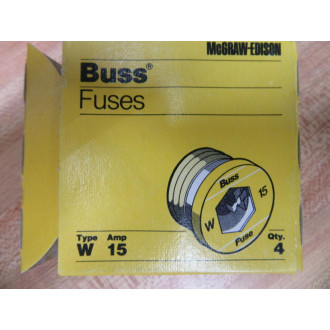 Buss W-15 Bussmann Fuse W15 (Pack of 4)