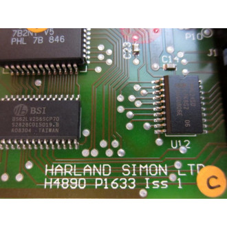 Harland Simon H4890-P1633 Circuit Board H4890P1633 WCable Lead - Used