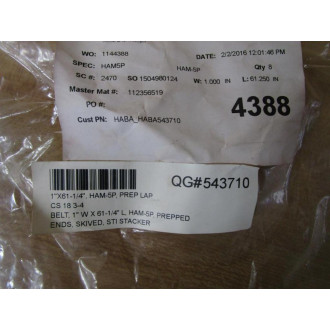 Habasit HAM-5P-1-61-14 Belt HAM-5P (Pack of 8)