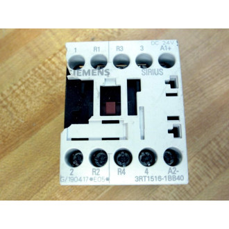 Siemens 3RT1516-1BB40 Contactor 3RT15161BB40 Cracked Faceplate - Used