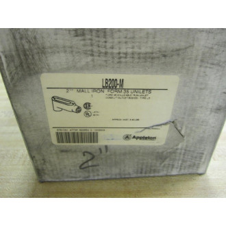Appleton LB200-M LB200M Conduit Body Unilet 2" Mall Iron