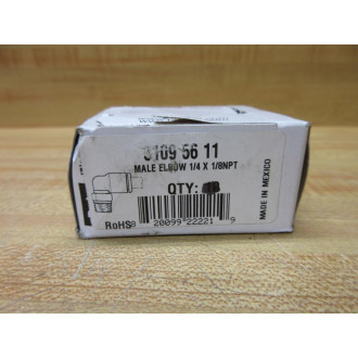 Legris Parker 3109 56 11 Push-To Connect Elbow 31095611 (Pack of 7)