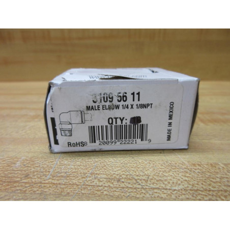 Legris Parker 3109 56 11 Push-To Connect Elbow 31095611 (Pack of 7)