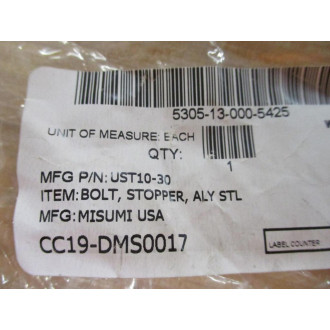 Misumi UST10-30 Stopper Bolt UST1030 (Pack of 4)