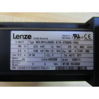 Lenze MCS 06F41LRS0B0-B11N-ST5S00N-R2SU Synchronous Servo Motor - New No Box