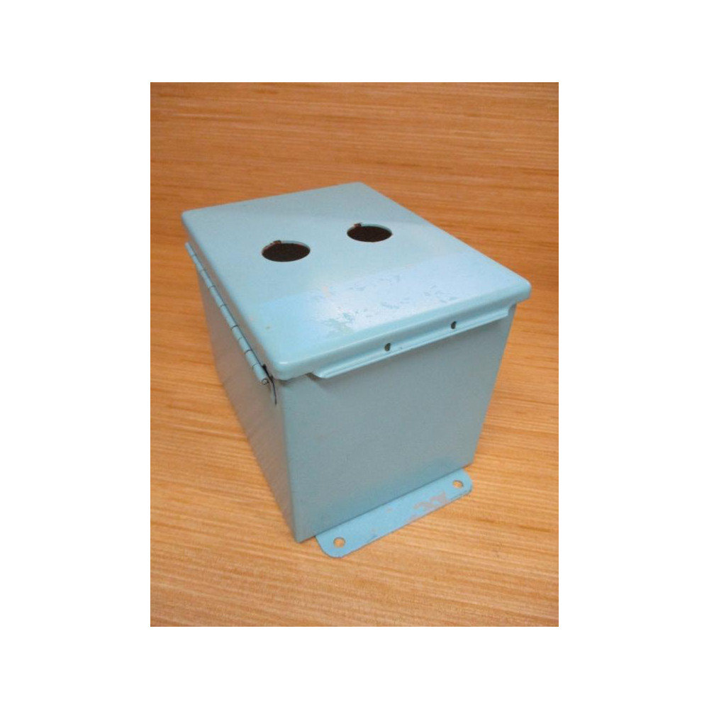 Hoffman A-8066CH Enclosure Jic Box A8066CH Blue, (2) 30.5mm Holes - Used