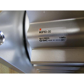 SMC MGF63-30 Guide Cylinder MGF0A18 Mounted, Never Used - New No Box