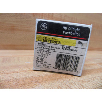 General Electric CR104PBG92U1 Std. Push Button GE (2) N.O. - N.C. Contact Blocks