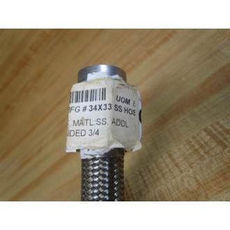Generic 34X33-SS Stainless Steel Flex-Hose 1029635 - New No Box