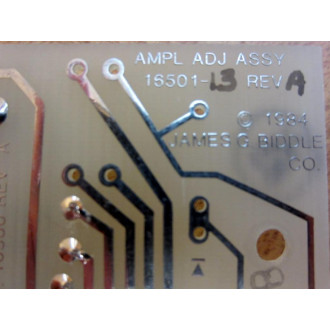 James G Biddle 16500 Ampl Adj Board 16501 165601-13 - Used