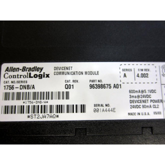 Allen Bradley 1756-DNB Module 1756DNB Ser.A Rev.Q01 - Used