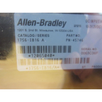 Allen Bradley 1756-IB16 Input Module 1756IB16 - New No Box