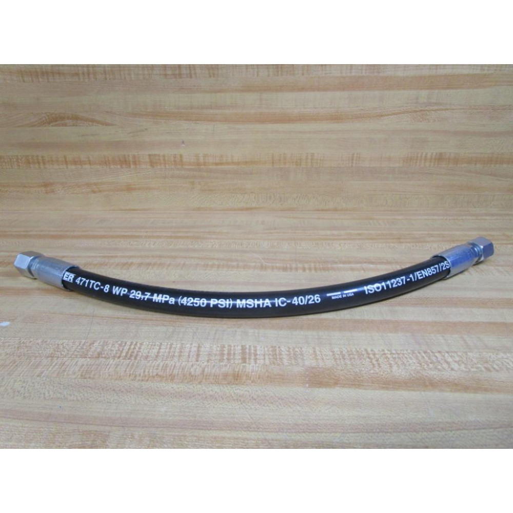 Parker 471TC-8 Tough Cover Hose 471TC8 20" Length - New No Box Parker 471TC-8 Tough Cover Hose 471TC8 20" Length - New No Box