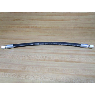 Parker 302301-6 Hydraulic Hose Assembly 3023016 21" Overall Length - New No Box