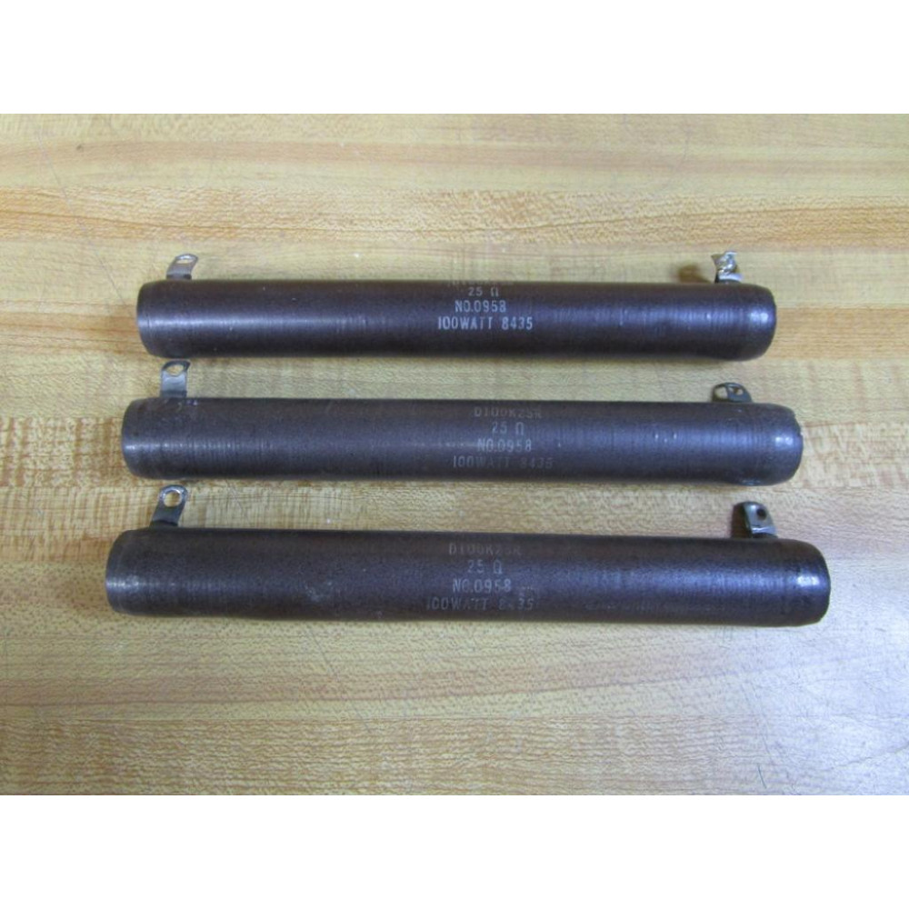 Ohmite 0958 Resistor 25Ω D100K25R (Pack of 3) - Used