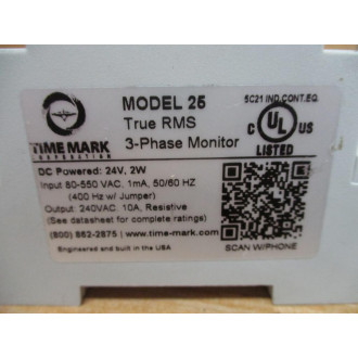 Time Mark Model 25 Tru RMS 3-Phase Monitor - Used