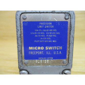 Micro Switch 8LS125 Limit Switch WO Wobble Stick - Used