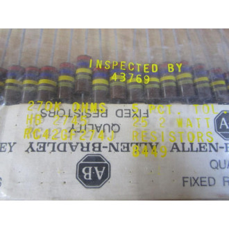 Allen Bradley RC42GF274J Resistor 270K OHMS (Pack of 25)