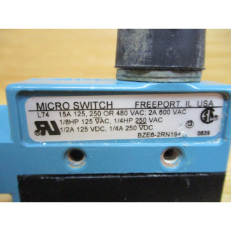Micro Switch BZE6-2RN194 Honeywell Limit Switch BZE2RN194 - Used
