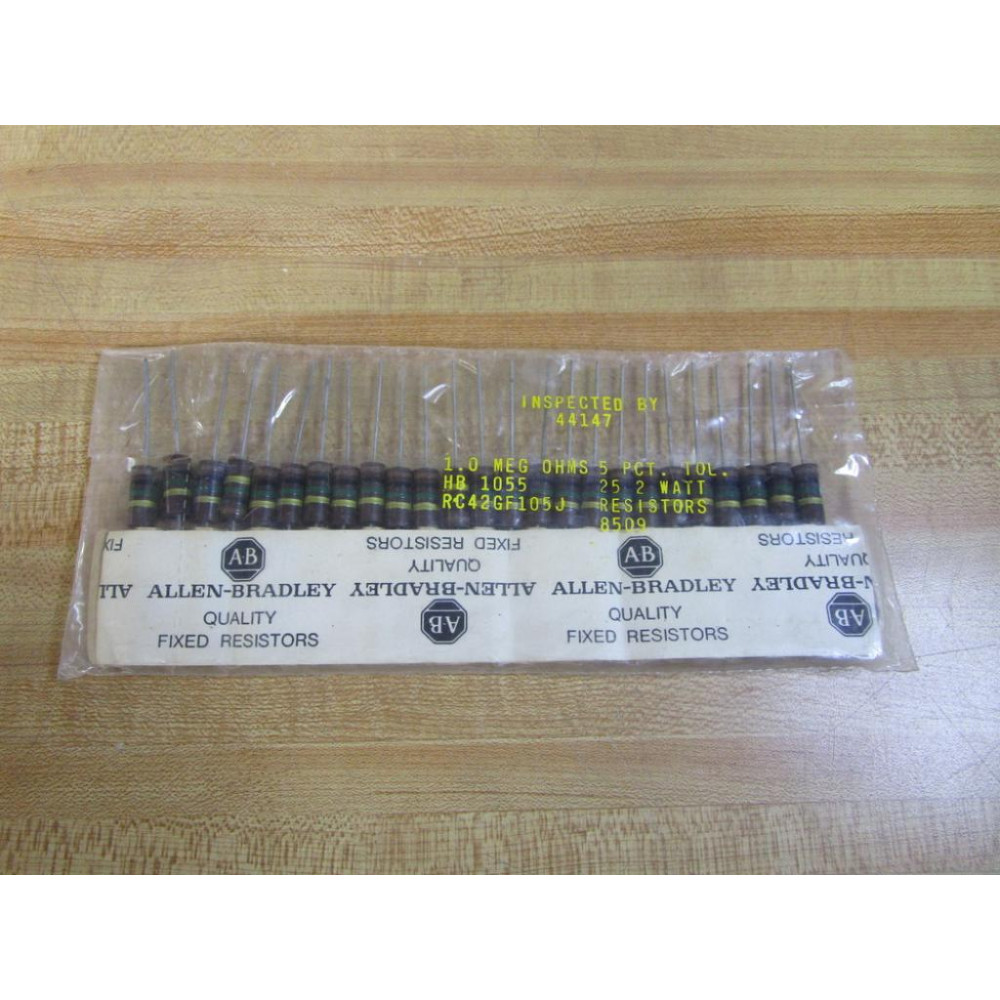 Allen Bradley RC42GF105J Resistor 1.0 MEG OHMS (Pack of 25)
