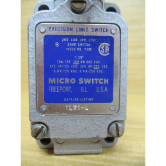Micro Switch 1LS1-L Precision Limit Switch 1LS1L W Roller Lever - New No Box