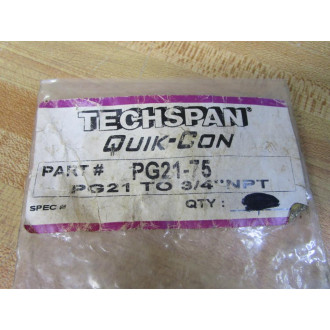 Techspan Industries PG21-75 Quik-Con Converter PG2175 (Pack of 2)