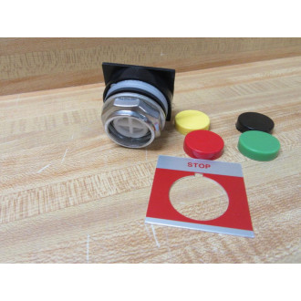 General Electric CR104PBG01U1A1 Flush Button GE wStop Plate & CR104P-XC01