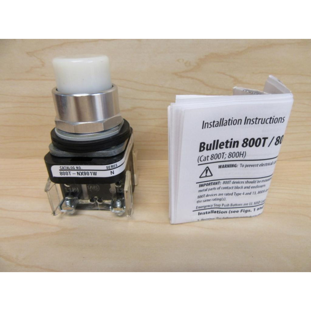 Allen Bradley 800T-NX901 Push Button White - New No Box