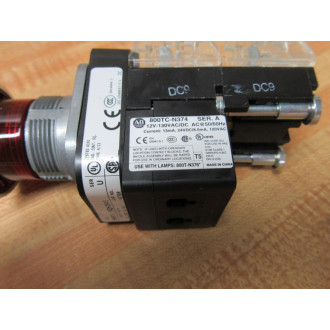 Allen Bradley 800T-FXQH2RA5 Red Button W(2) 800TC-XD4, 800TC-N374