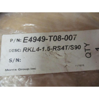 Turck E4949-T08-007 Cable RKL4-1.5-RS4TS90