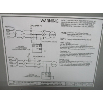 Brandon & Clark BCI660-14 Power Factor Correction Capacitor BCI66014 - New No Box