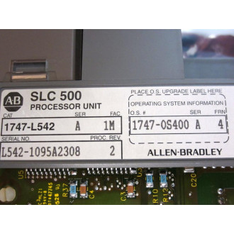 Allen Bradley 1747-L542 SLC 504 CPU 1747L542 Ser.A  WKey  WO Door - Used
