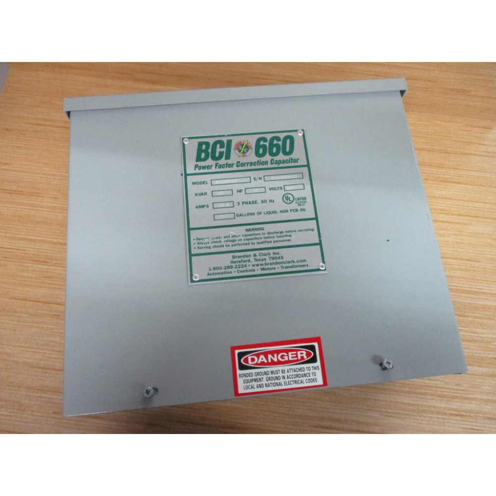 Brandon & Clark BCI660-16 Power Factor Correction Capacitor BCI66016 - New No Box Brandon & Clark BCI660-16 Power Factor Correction Capacitor BCI66016 - New No Box