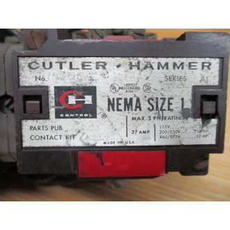 Cutler Hammer A51CNO Reversing Contactor A51CN0 - Used