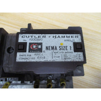 Cutler Hammer A50CNV0 Reversing Contactor A50CNVO C10CN3 - Used
