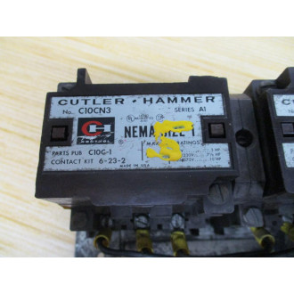 Cutler Hammer A50CNV0 Reversing Contactor A50CNVO C10CN3 - Used
